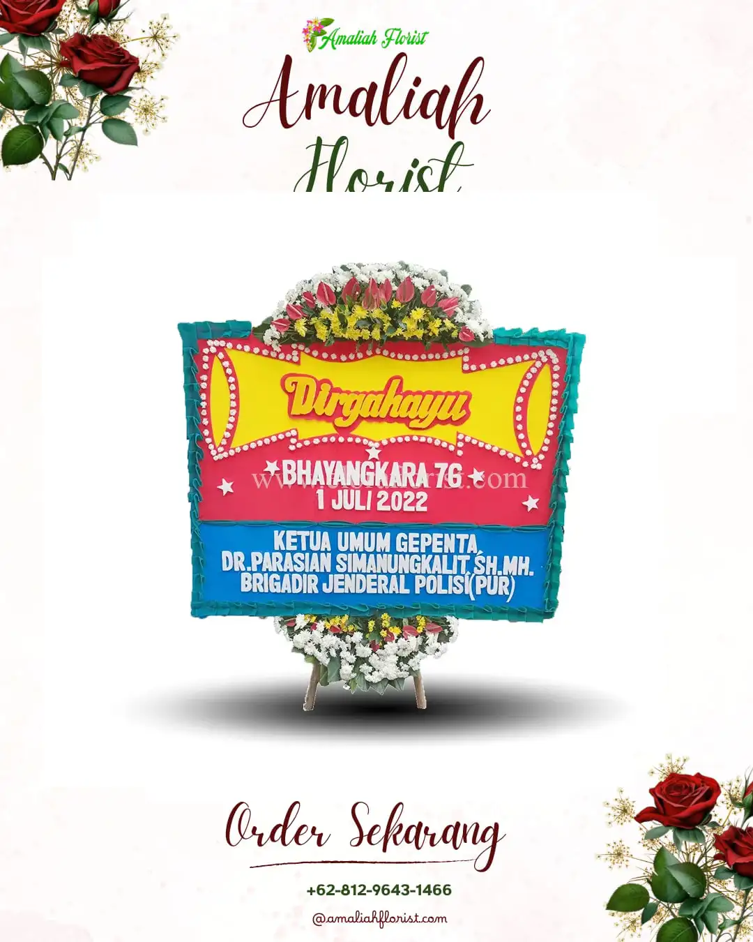 Papan Bunga HUT Ulang Tahun Adidharma
